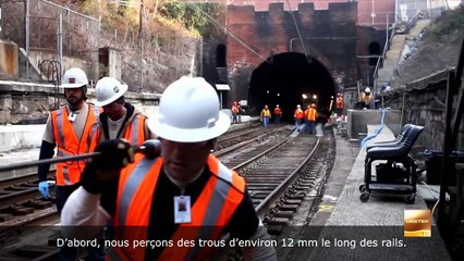 Stabilisation d'une portion de voie de chemin de fer aux USA.