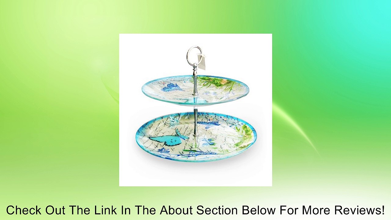 Notions by Jay Butterfly 2-Tier Round Plates, Blue Review