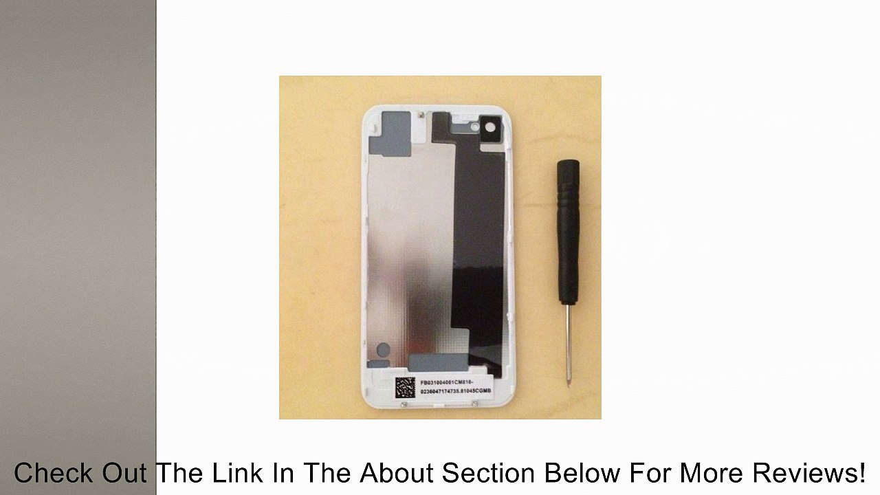 White Iphone 4s Back Housing Rear Glass Cover Replacement with Screwdriver Review