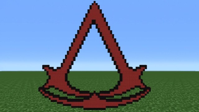 Minecraft Tutorial: How To Make The Assassins Creed Logo