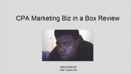 CPA Marketing Biz in a Box Review