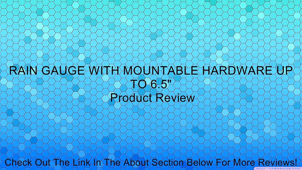 RAIN GAUGE WITH MOUNTABLE HARDWARE UP TO 6.5" Review