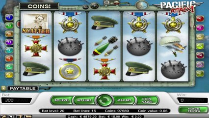 FREE Pacific Attack ™ slot machine game preview by Slotozilla.com