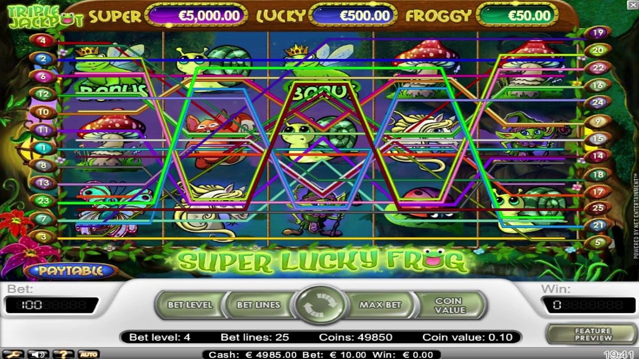 FREE Super Lucky Frog ™ slot machine game preview by Slotozilla.com
