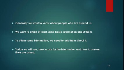 Learn English Course Lesson 13