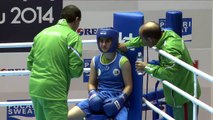 Boxe féminine Jeju 2014- Nawel HALLOU (ALG) vs Marizia DAVIDE (ITA)