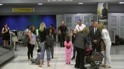Heidi Klum and family at JFK Airport in NYC