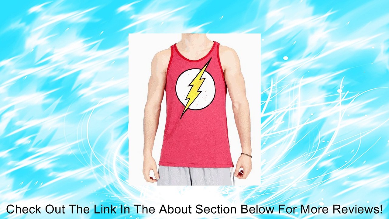 The Flash Distressed Vintage Lightning Bolt Logo Adult Baked Apple Red Tank Top Review