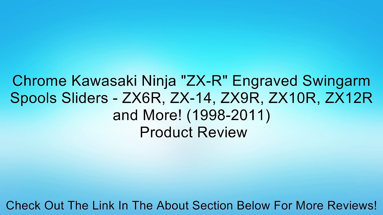 Chrome Kawasaki Ninja "ZX-R" Engraved Swingarm Spools Sliders - ZX6R, ZX-14, ZX9R, ZX10R, ZX12R and More! (1998-2011)