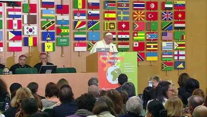 Pope urges world leaders to rein in greed, feed the hungry