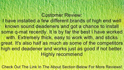 SoundQubed Q-Mat Trunk Kit 16sq Feet Review