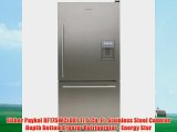 Fisher Paykel RF175WCLUX1 175 Cu Ft Stainless Steel Counter Depth Bottom Freezer Refrigerator Energy Star