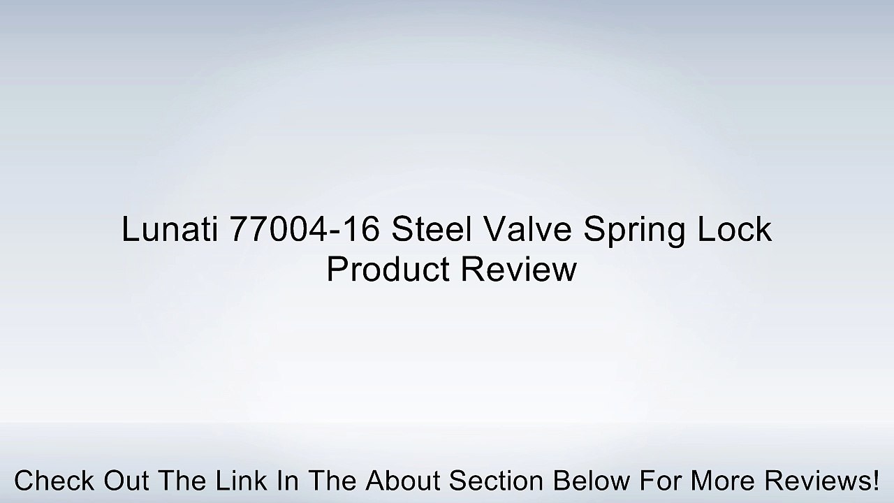 Lunati 77004-16 Steel Valve Spring Lock Review