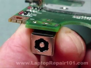How to repair broken DC power jack in a laptop computer
