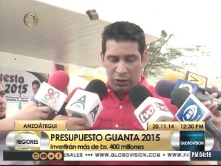 Entregan presupuesto de Bs.50 millones para municipio Guanta en 2015