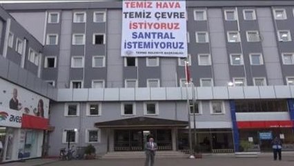 Terme Belediyesinden Termik Santrale Pankartlı Tepki