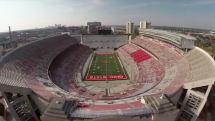 Drone footage of college football stadiums