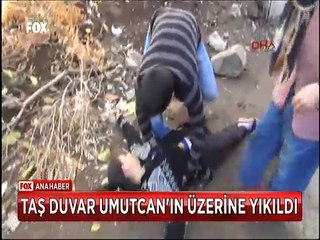 Üzerine Taş duvar yıkılan Umutcan'ın son sözü Baba oldu
