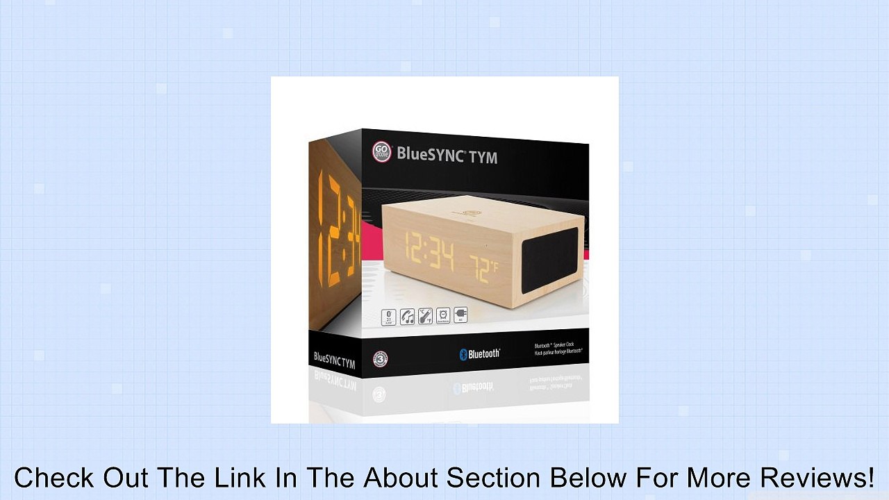 GOgroove BlueSYNC TYM Bluetooth Wireless Stereo Speaker & Wooden Alarm Clock w/ LED Time + Temperature Display for Phones, MP3 Players, Tablets, & More Review