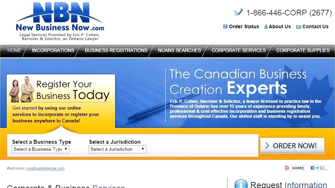 NewBusinessNow.com - Secure & Cost-Effective Business Registrations, Incorporations in Ontario CA