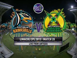 Highlights Match 20   Antigua Hawksbills v Guyana Amazon Warriors