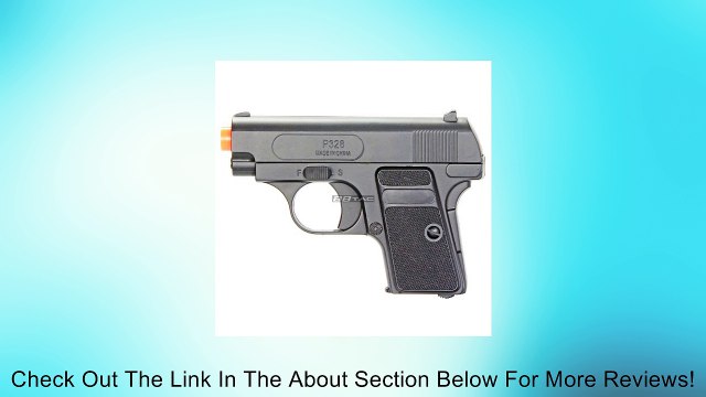 BBTac 618 110 FPS Spring Concealable Airsoft Gun with Storage Case, Black/Silver