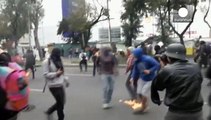Choques violentos en México entre estudiantes y las fuerzas del orden