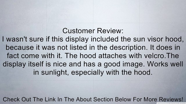 Koolertron Protable 1080p 7 Inch Camera/Crane Jib Field Monitor DSLR HDMI VGA W/F970 Adapter Review