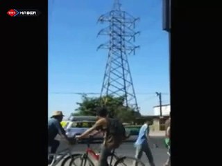 Elektriğe Kapılıp Alev Topu Olan Adam!!!