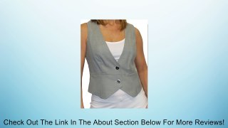 (5083) Ladies Smart Suit Waistcoat for Clubwear or Office Grey