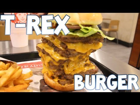 T Rex Burger From Wendy S Devoured 3 360 Calories Furious Pete Video Dailymotion