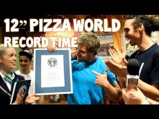 World's Fastest Time To Eat A 12" Pizza - 41.31 Seconds | Furious Pete