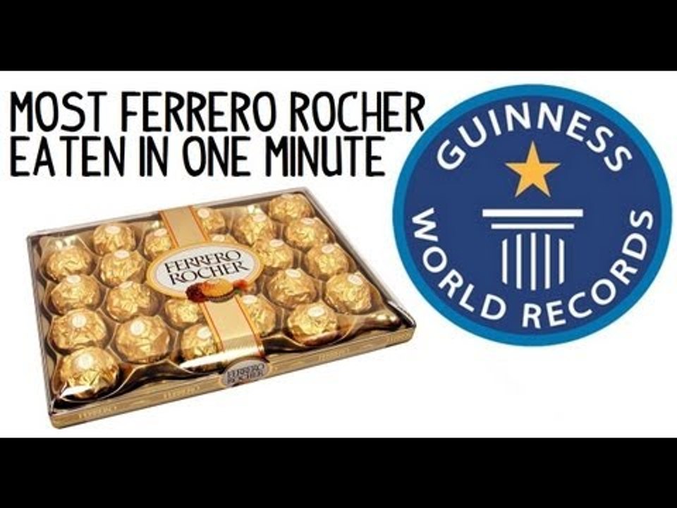 Most Ferrero Rocher Chocolates Eaten in One Minute (9 Pieces) - Guinness World Record | Furious Pete