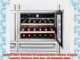 Liebherr HWS1800 Builtin Integrated Wine Cabinet 18 bottle capacity Stainless Steel door LED dimmable lights