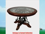 Pastel Furniture Carmel Round Casual Dining Table in Cosmo Sepia Finish