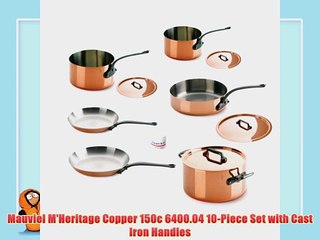 Mauviel MHeritage Copper 150c 640004 10Piece Set with Cast Iron Handles