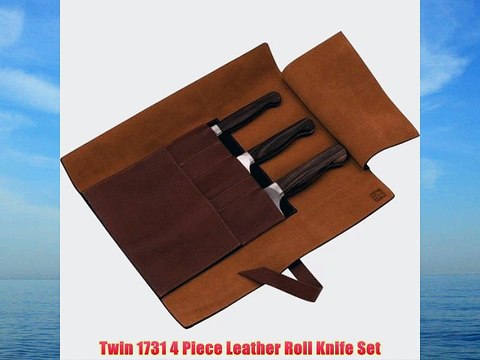 Twin 1731 4 Piece Leather Roll Knife Set