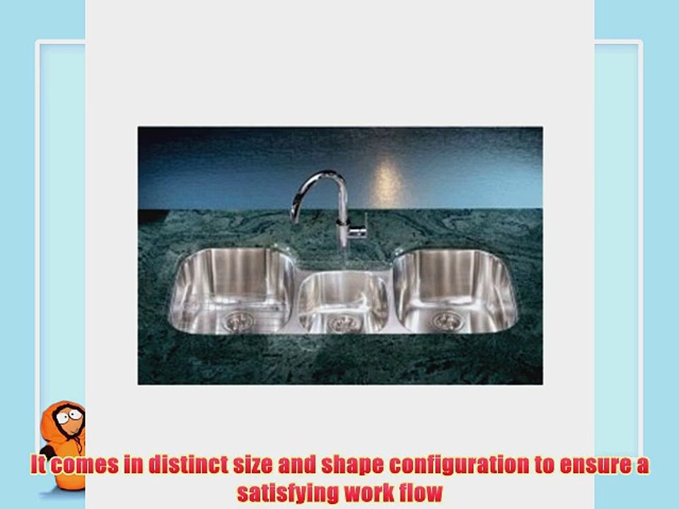 Franke RGX170 Regetta Triple Bowl Undermount Kitchen Sink