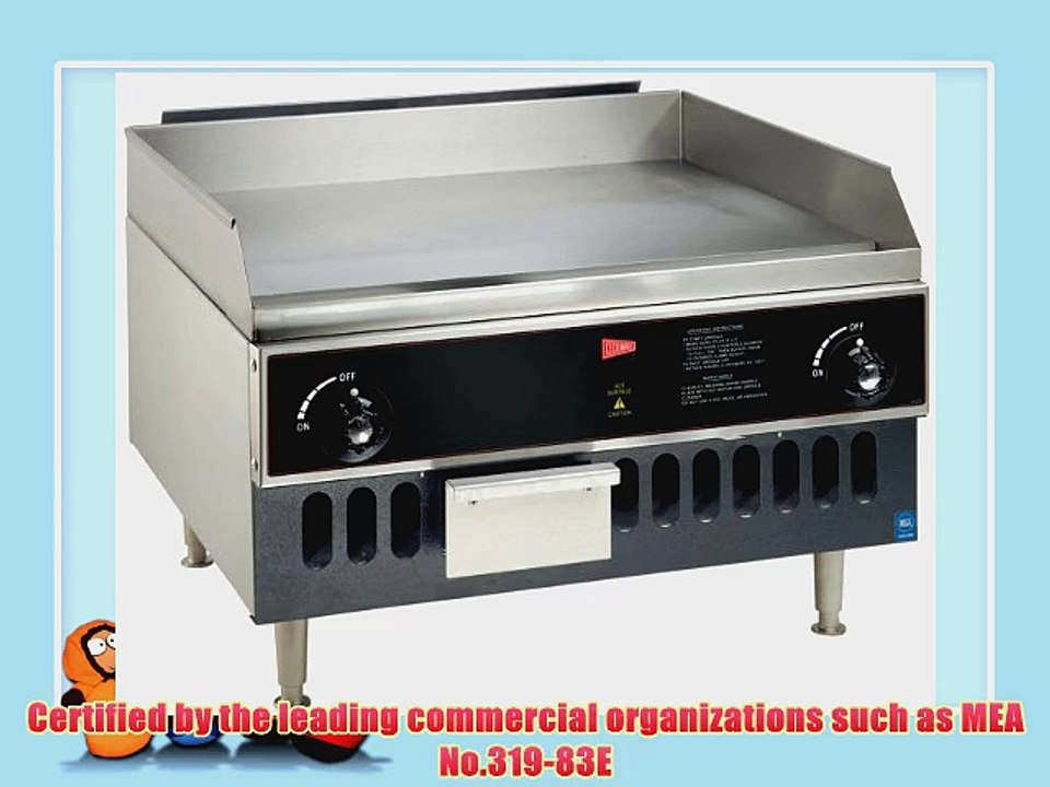 GrindmasterCecilware BG24LP Medium Duty Liquid Propane Gas Stainless Steel Griddles 32000 BTUsHour