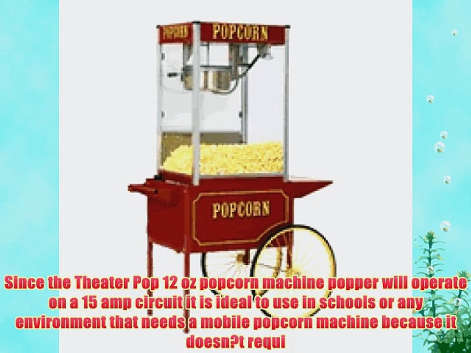 Popcorn Machine Popper Paragon Tp12 WCart Theater Pop
