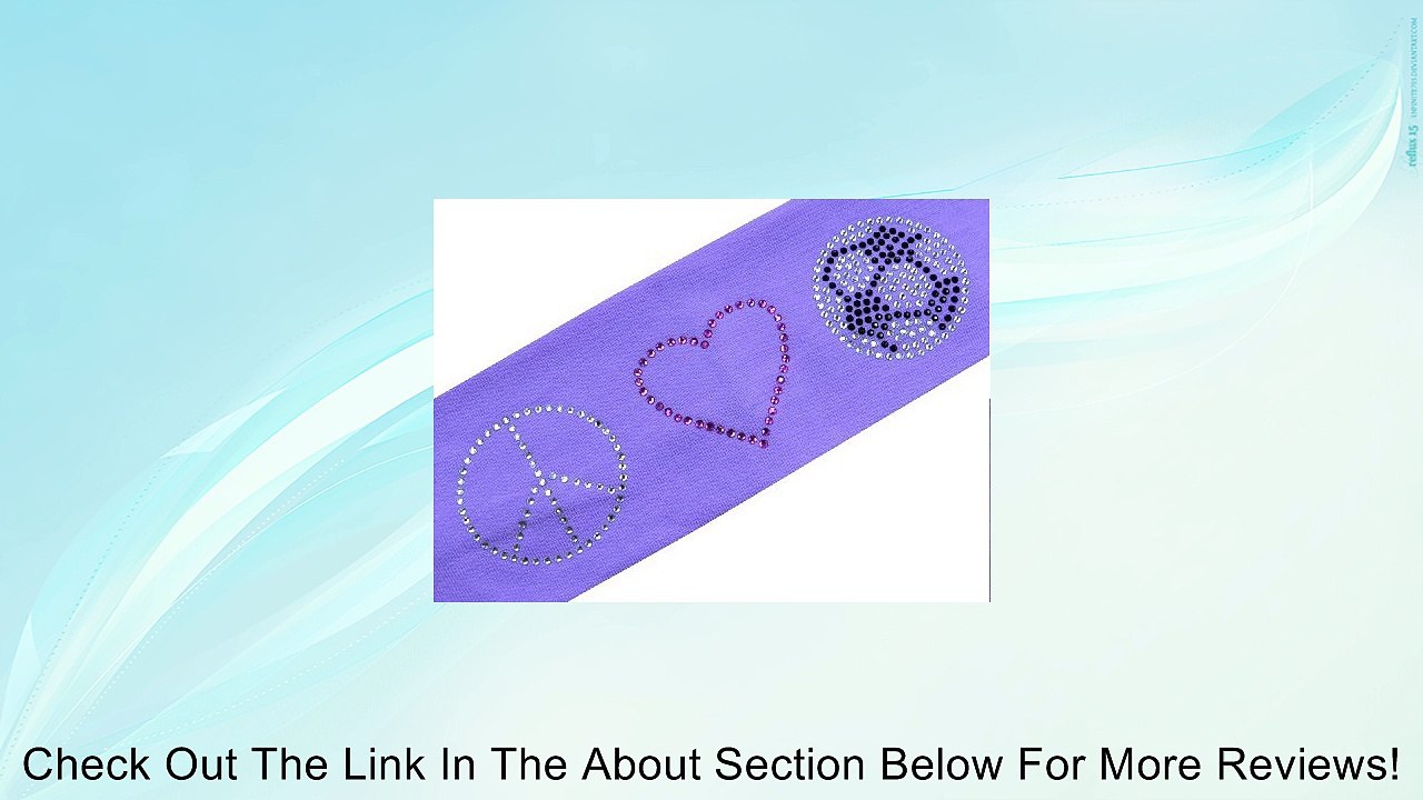 Funny Girl Designs Girls Peace, Love & Soccer Rhinestone Stretch Headband
