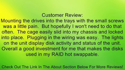 iStarUSA BPU-340SATA-Black 3x5.25 to 4x3.5 SAS/SATA 6.0 Gb/s Hot-Swap Cage-Black Review