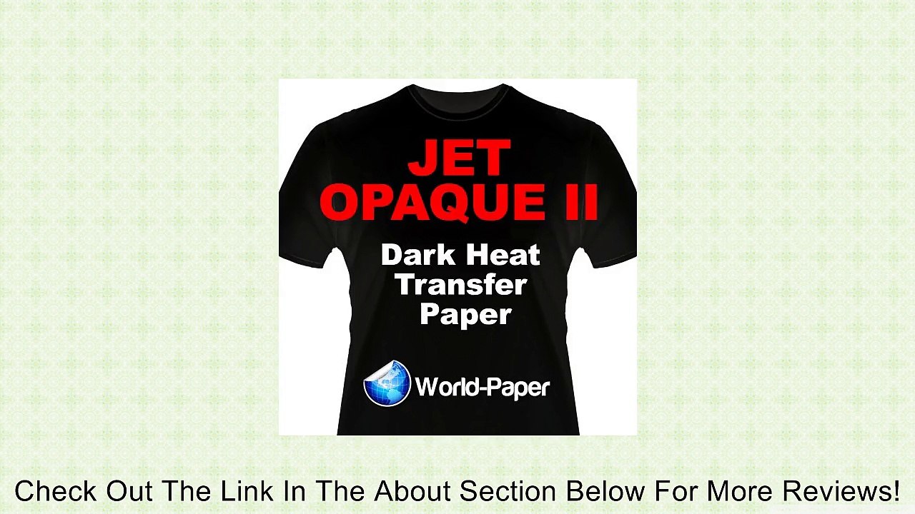 Jet-Opaque II Iron on Heat Transfer Paper/Dark Color 100 Sheets 8.5x11