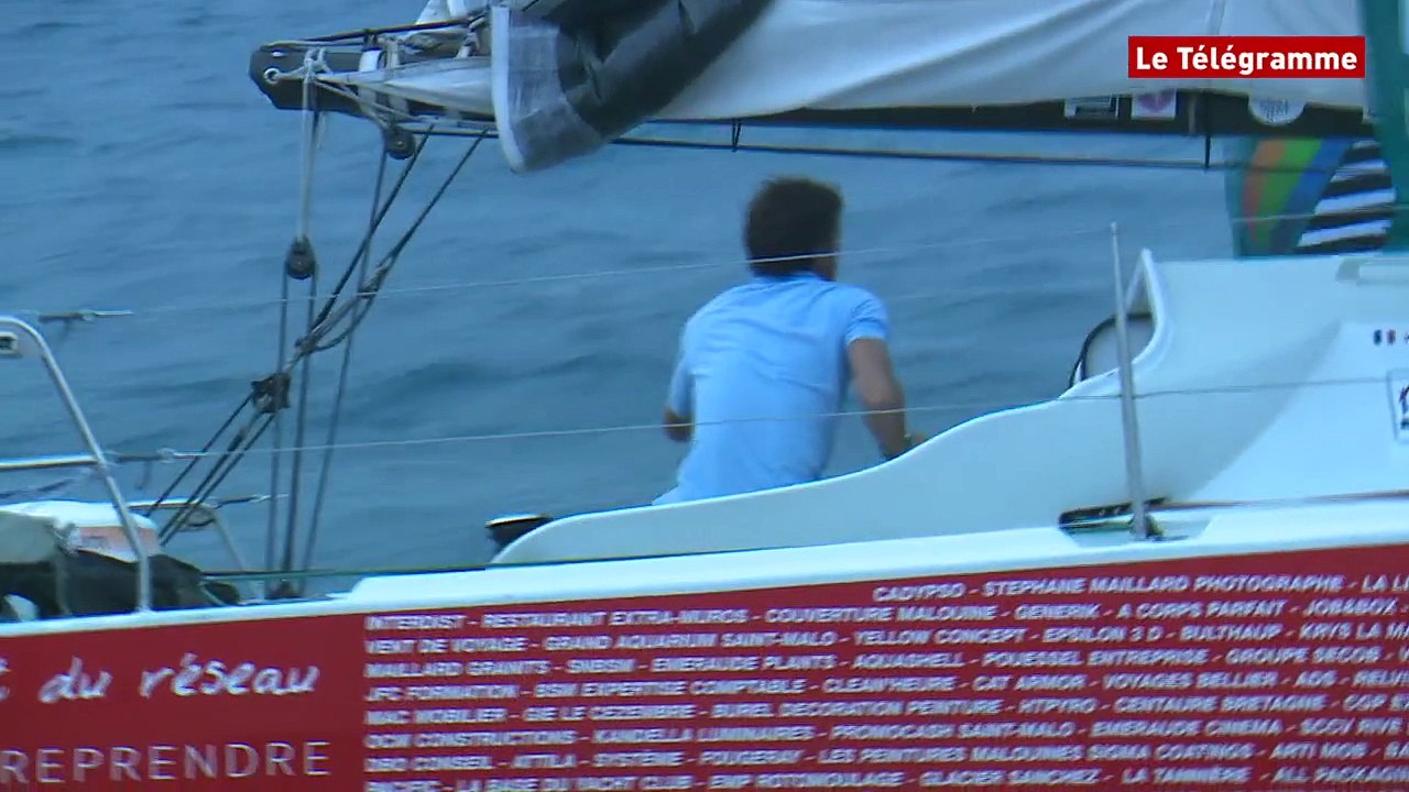 Route du Rhum. L'arrivée de Valentin Lemarchand...