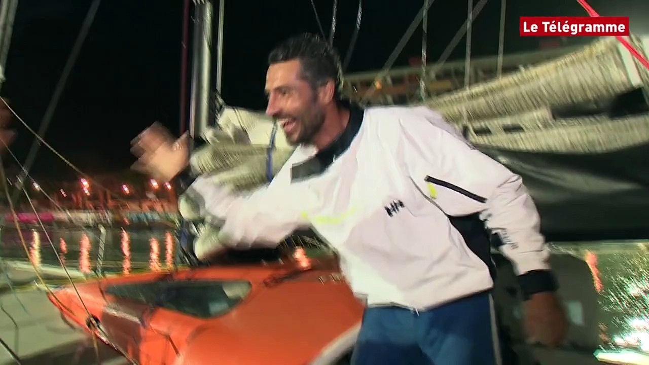 Route du Rhum. L'arrivée de Giancarlo Pedote sur Fantastica