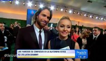 Sebastian Rulli Angelique Boyer Alfombra Verde Latin Grammy