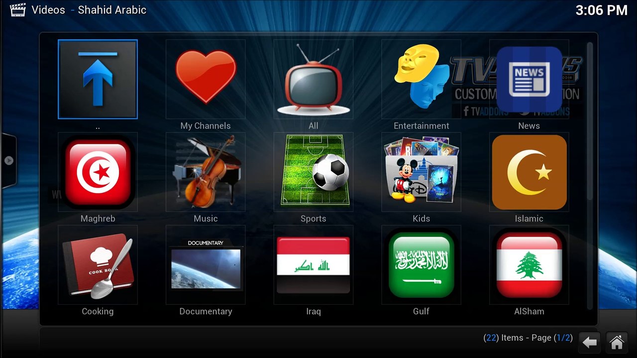 XBMC Shahid MBC.net with Teledunet Live TV and Live Sports Channel ( Novemeber 2014)