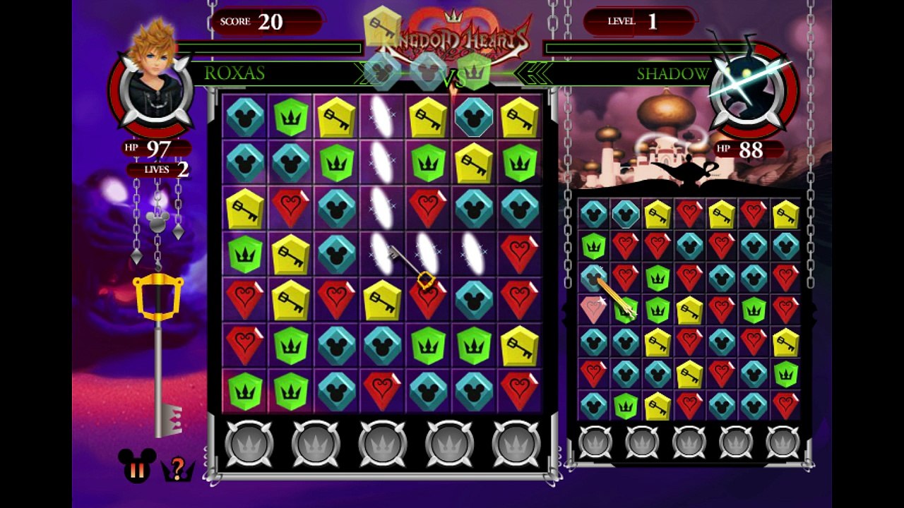 Kingdom Hearts Magical Puzzle Clash Let's Play / PlayThrough / WalkThrough Part  - Playing As Roxas