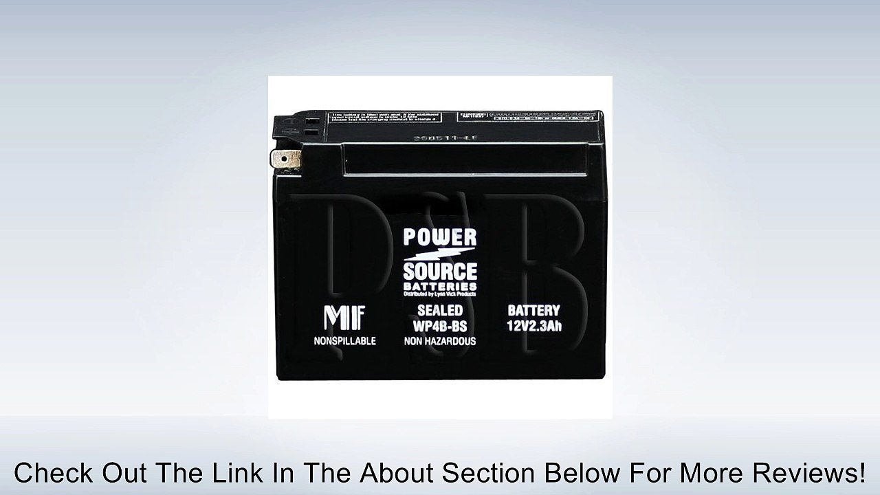 GT4B-5, YT4B-BS, YT4B-5, PTX4B-BS, UT4B-BS, GT4B5 Replacement Battery 50cca High Performance WP4B-BS Sealed AGM for Yamaha, Suzuki DR-Z70, TTR-50E, TTR50E, TTR-90E, TTR90E Motorcycles