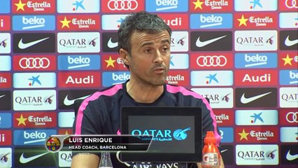 Luis Enrique: "Messi contento al Barça"